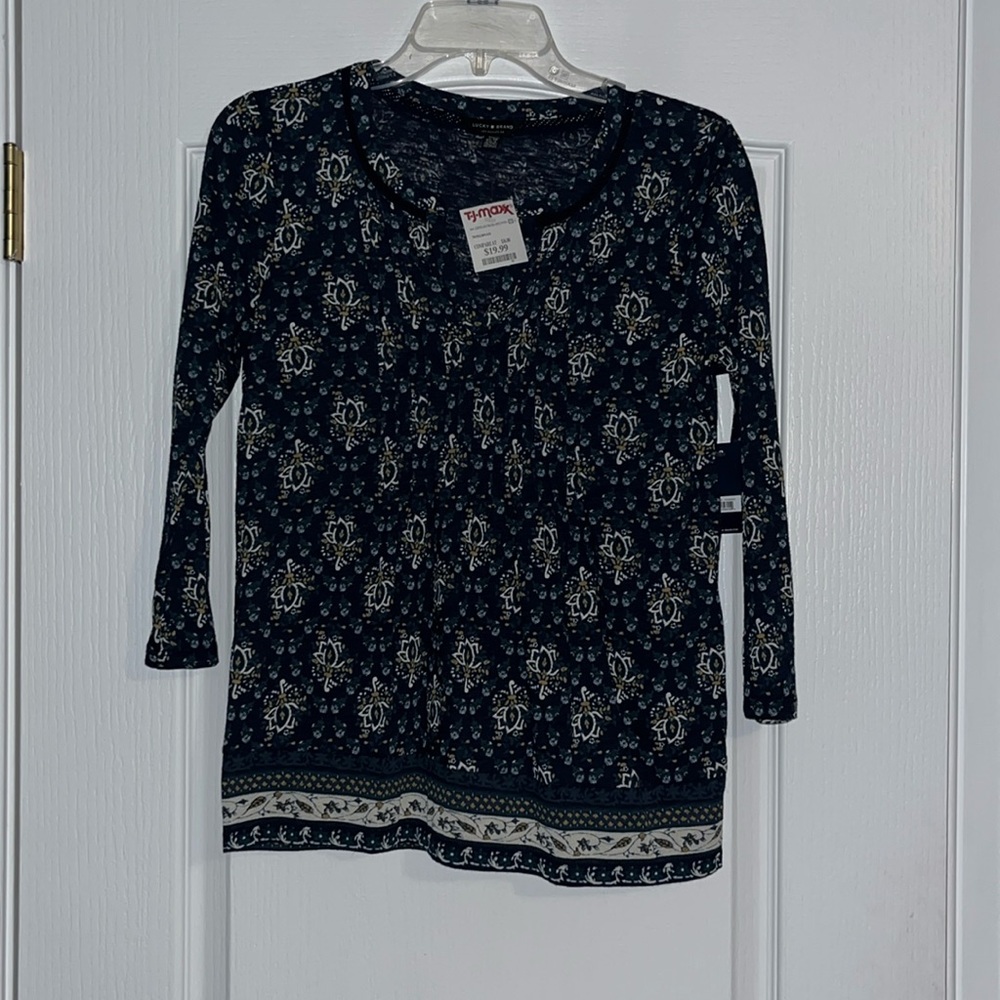 Lucky Brand quarter-sleeve blouse